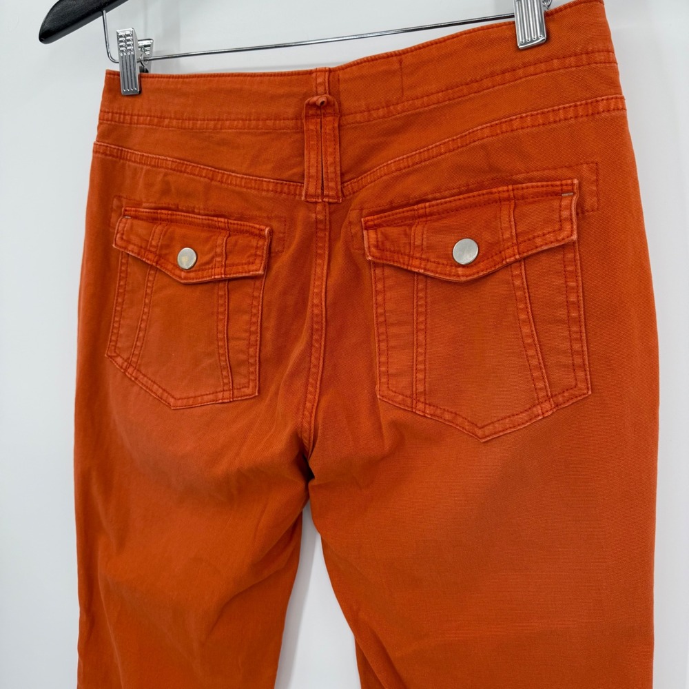 Pilcro and the Letterpress Orange Utility Straight Leg Raw Hem Pants Size 26 - Picture 8 of 10